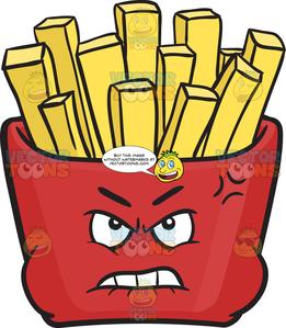 fries clipart angry