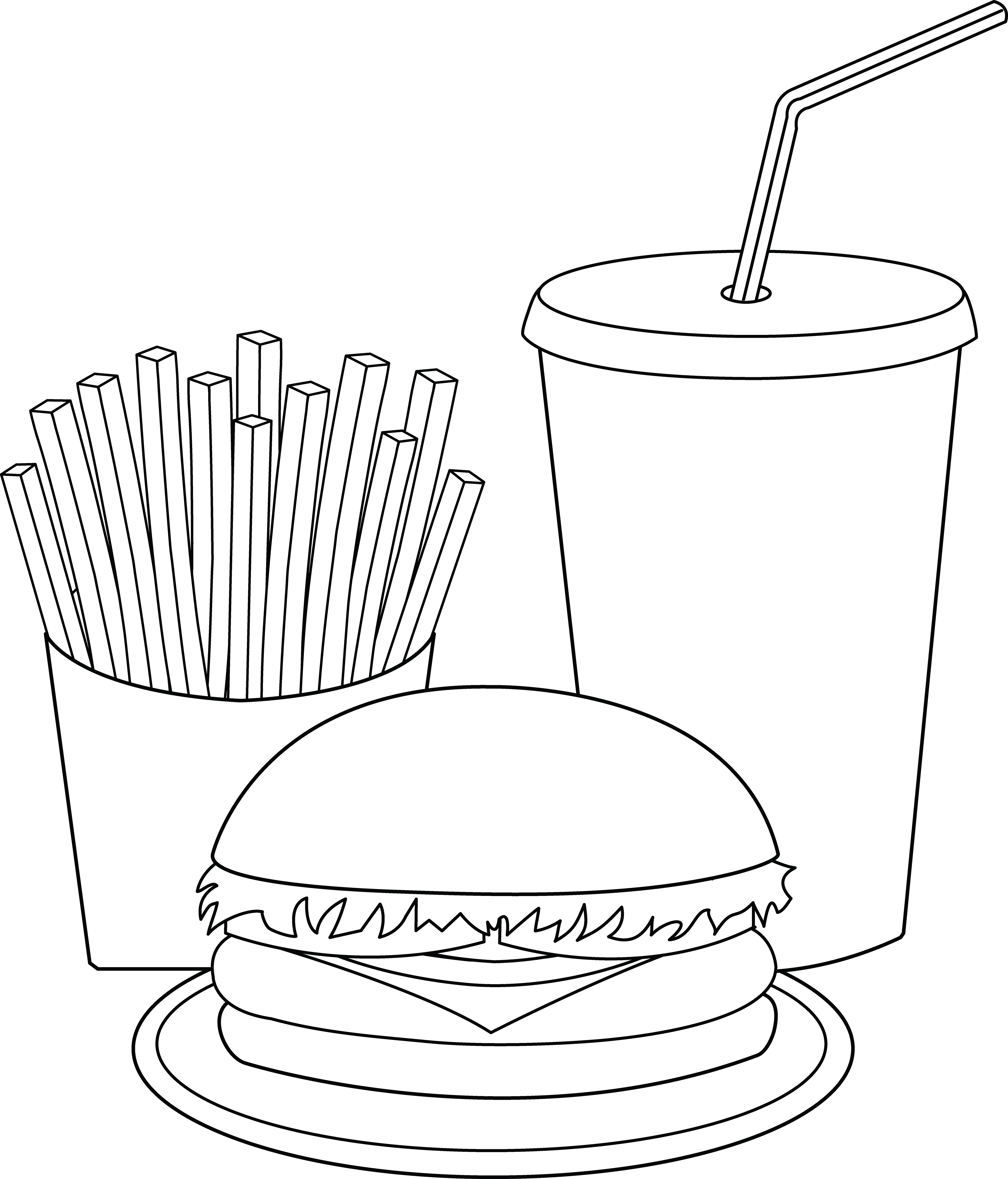 fries clipart coloring