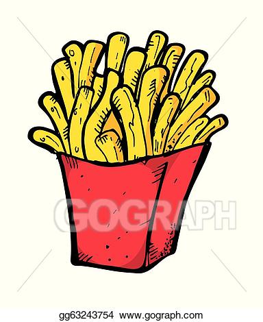 fries clipart doodle