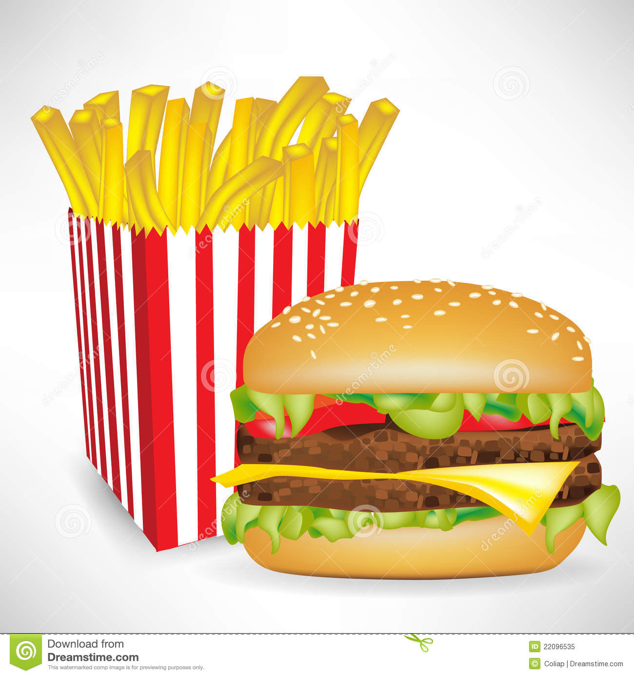 fries clipart hamburger fry