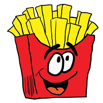 fries clipart happy