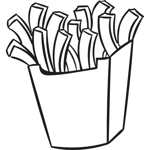fries clipart outline