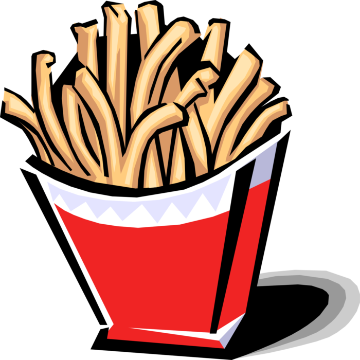 Fries clipart potato fry. French vector image illustration