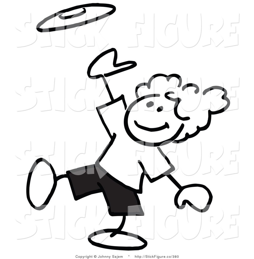 frisbee clipart black and white