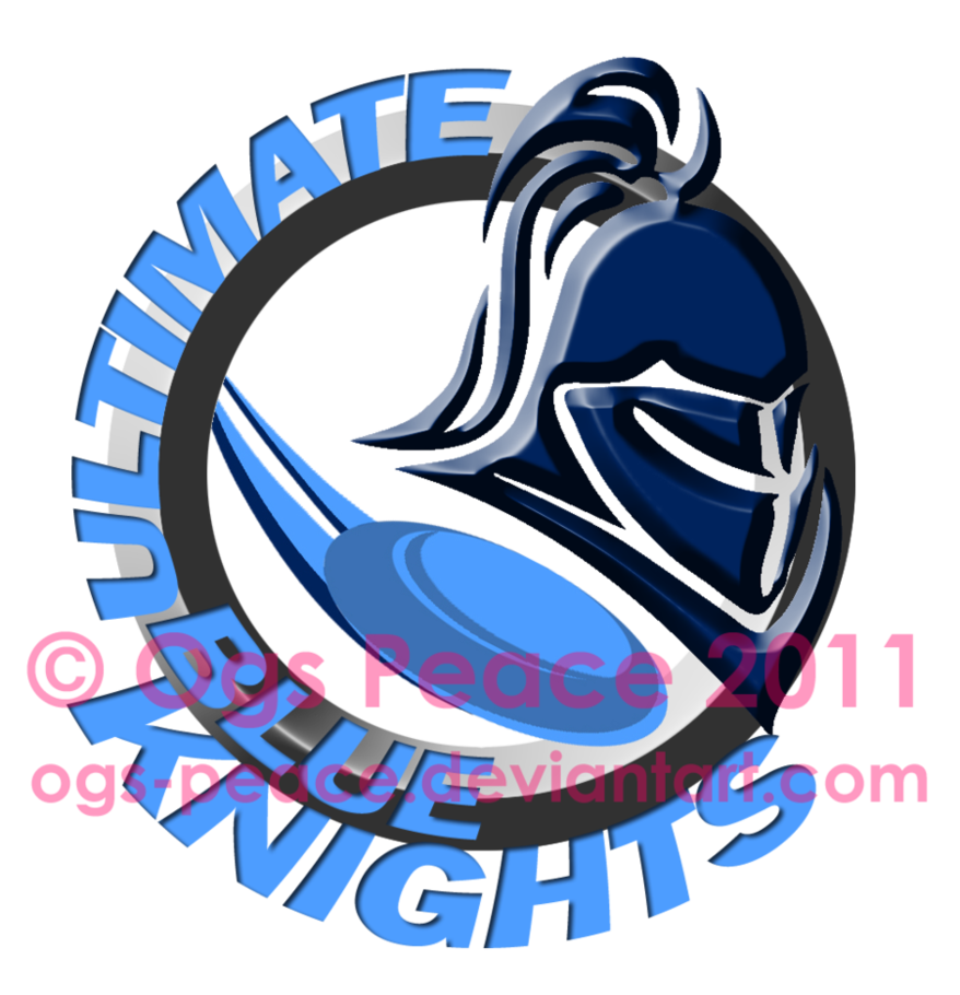 Ultimate knights logo by. Frisbee clipart blue