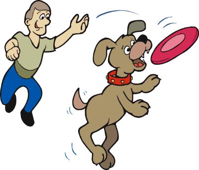 pets clipart frisbee dog