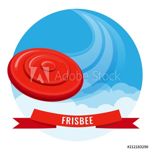 frisbee clipart red