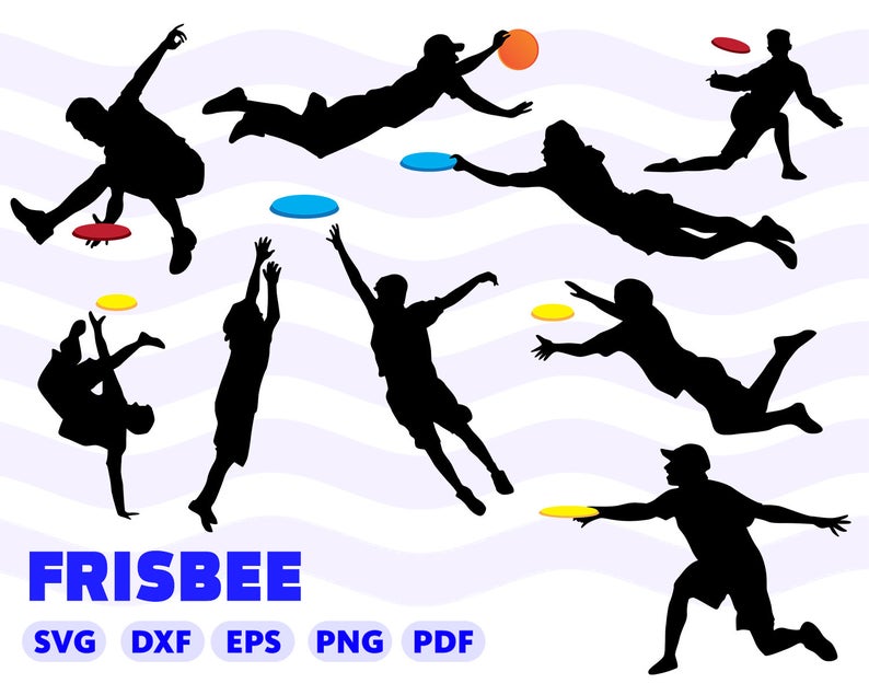 frisbee clipart silhouette
