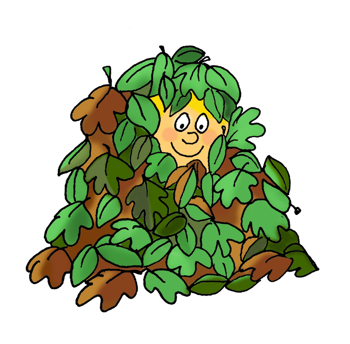Boy playing in of. Jumping clipart leaf pile