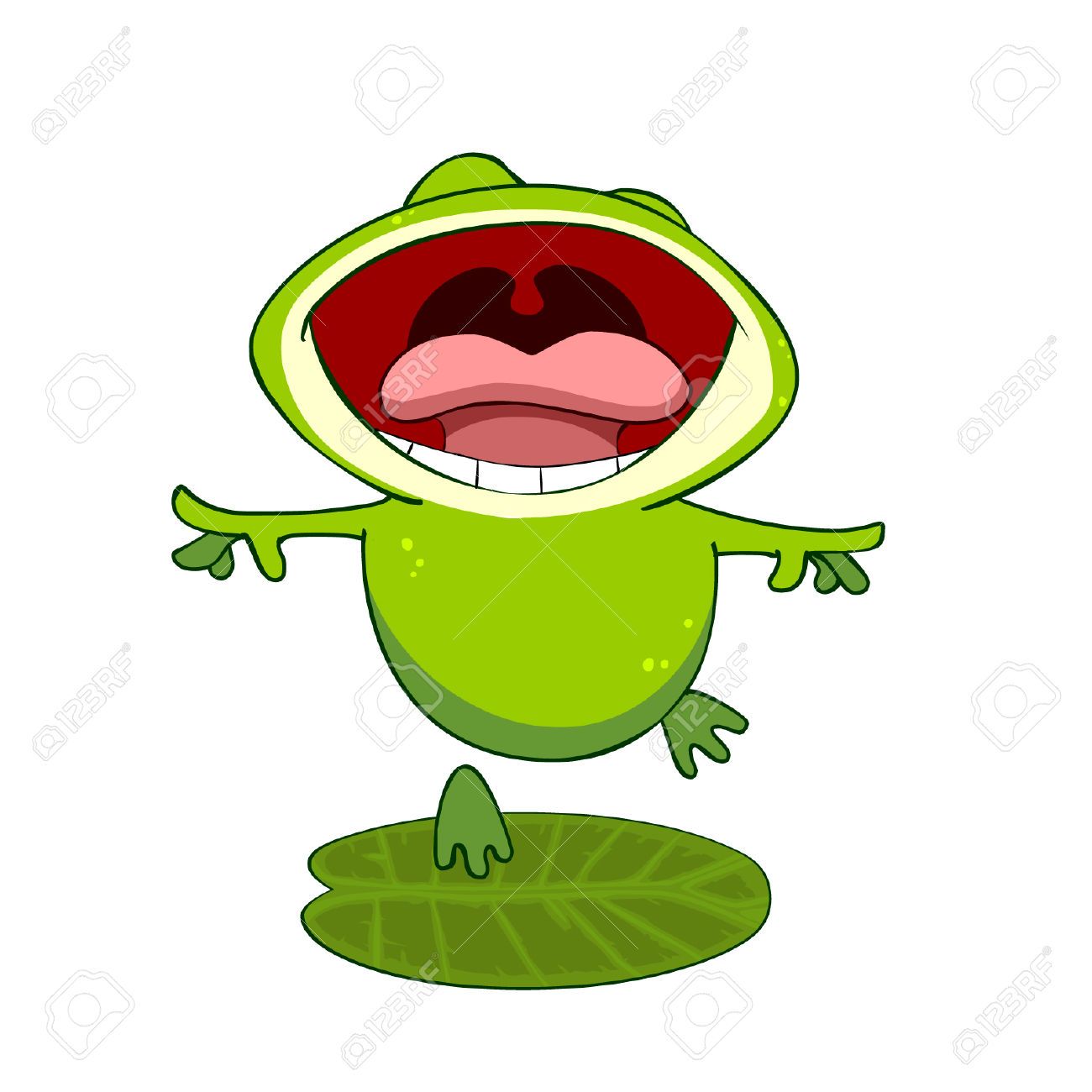 frog clipart open mouth