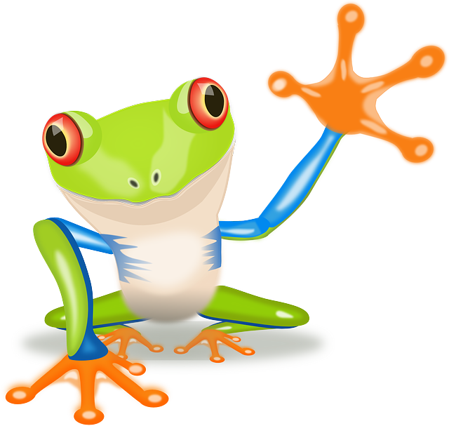 frog clipart red