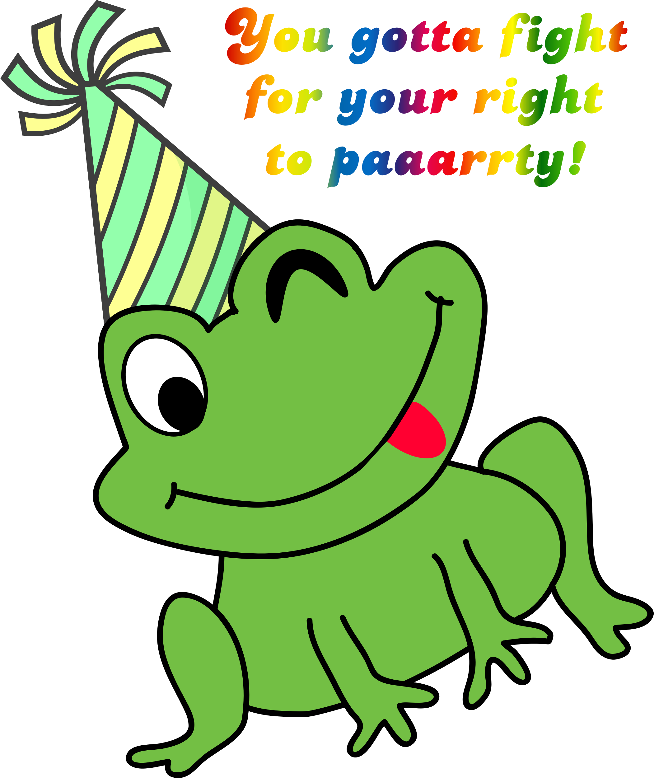 Frog clipart scene. Green bclipart party frogbclipart