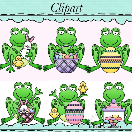 frogs clipart easter