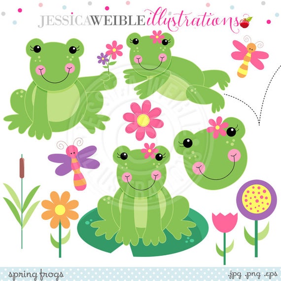 frogs clipart flower
