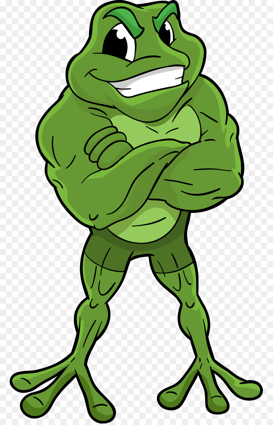frogs clipart muscular