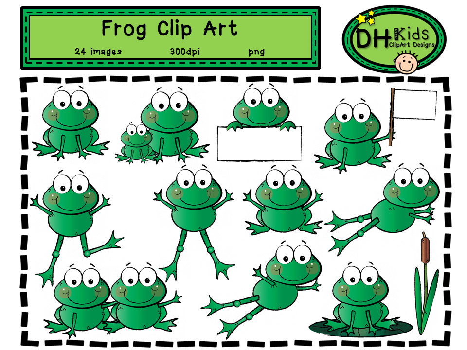 frogs clipart printable