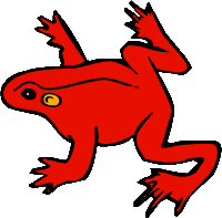 frogs clipart red