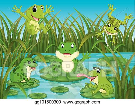 frogs clipart scene