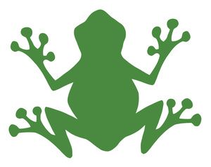 Image green frog . Frogs clipart silhouette