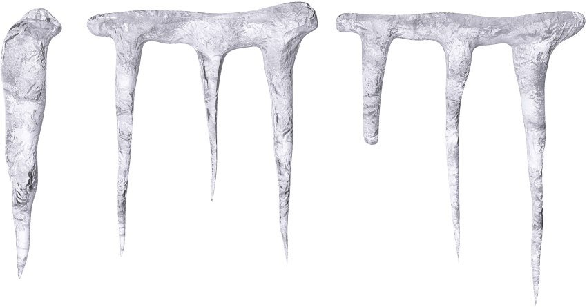 icicle clipart black and white