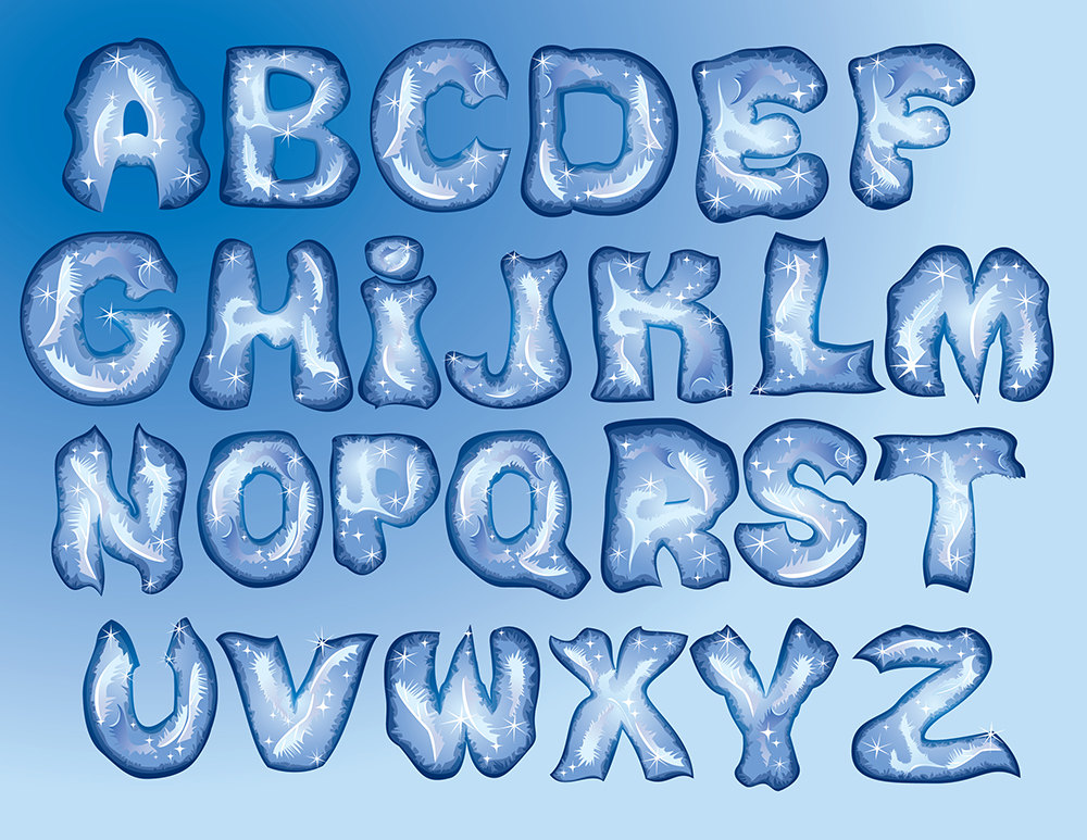 frozen clipart letter