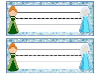 Inspired desk tags . Frozen clipart name tag