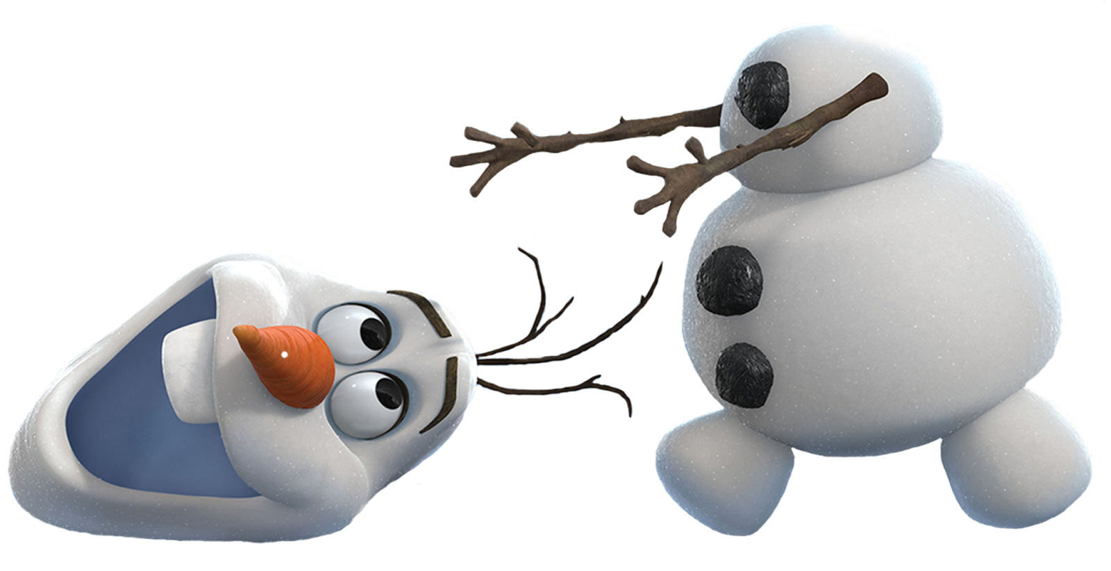 olaf with snow