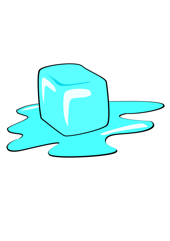 Ice clipart puddle. Pencil and in color