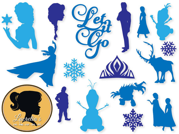 Frozen clipart vector. Dxf svg files for