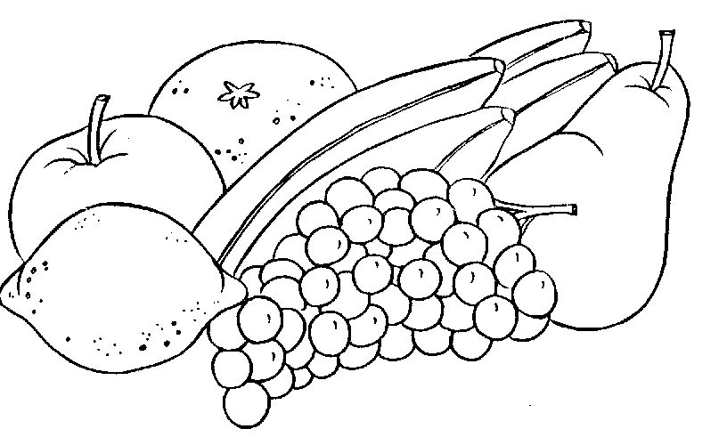 fruit clipart black and white