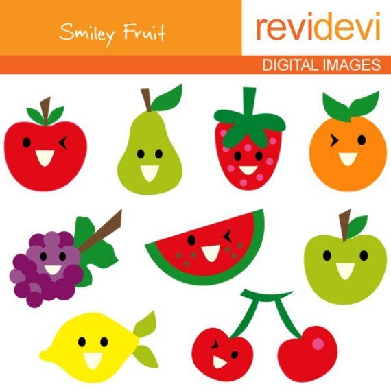 fruit clipart smiley