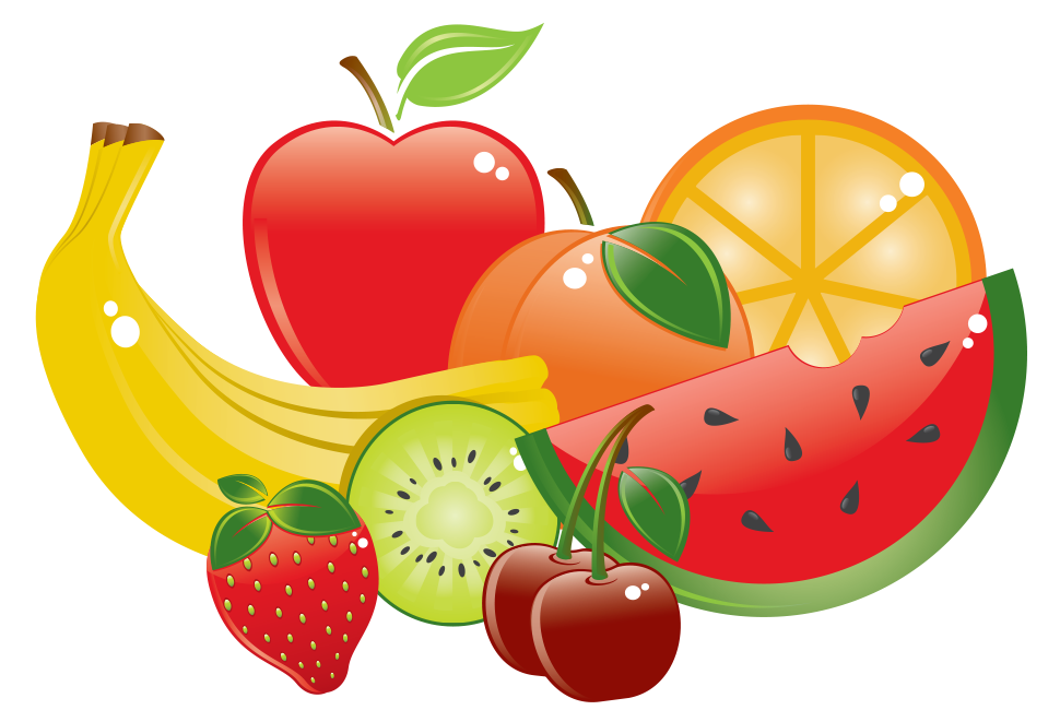 fruits clipart collage