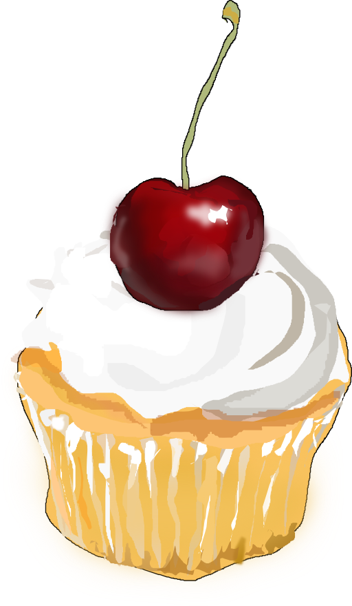 fruits clipart cupcake
