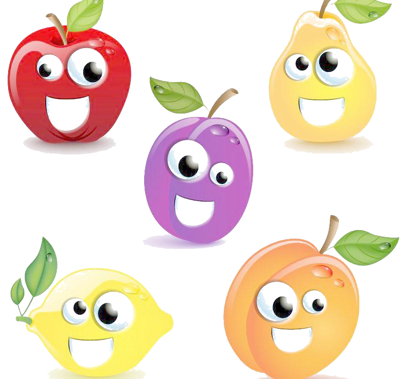 fruits clipart smiley face