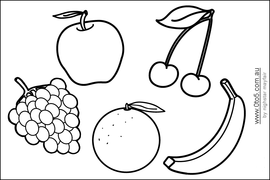 fruits clipart template