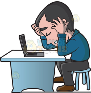 Frustrated clipart computer frustration. Free images at clker