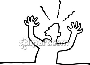 frustrated clipart distressed person