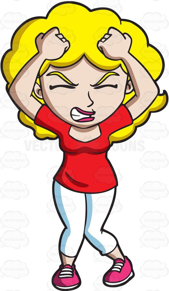 frustrated clipart distressed person