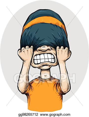 Frustrated clipart frustration face. Vector stock toque illustration