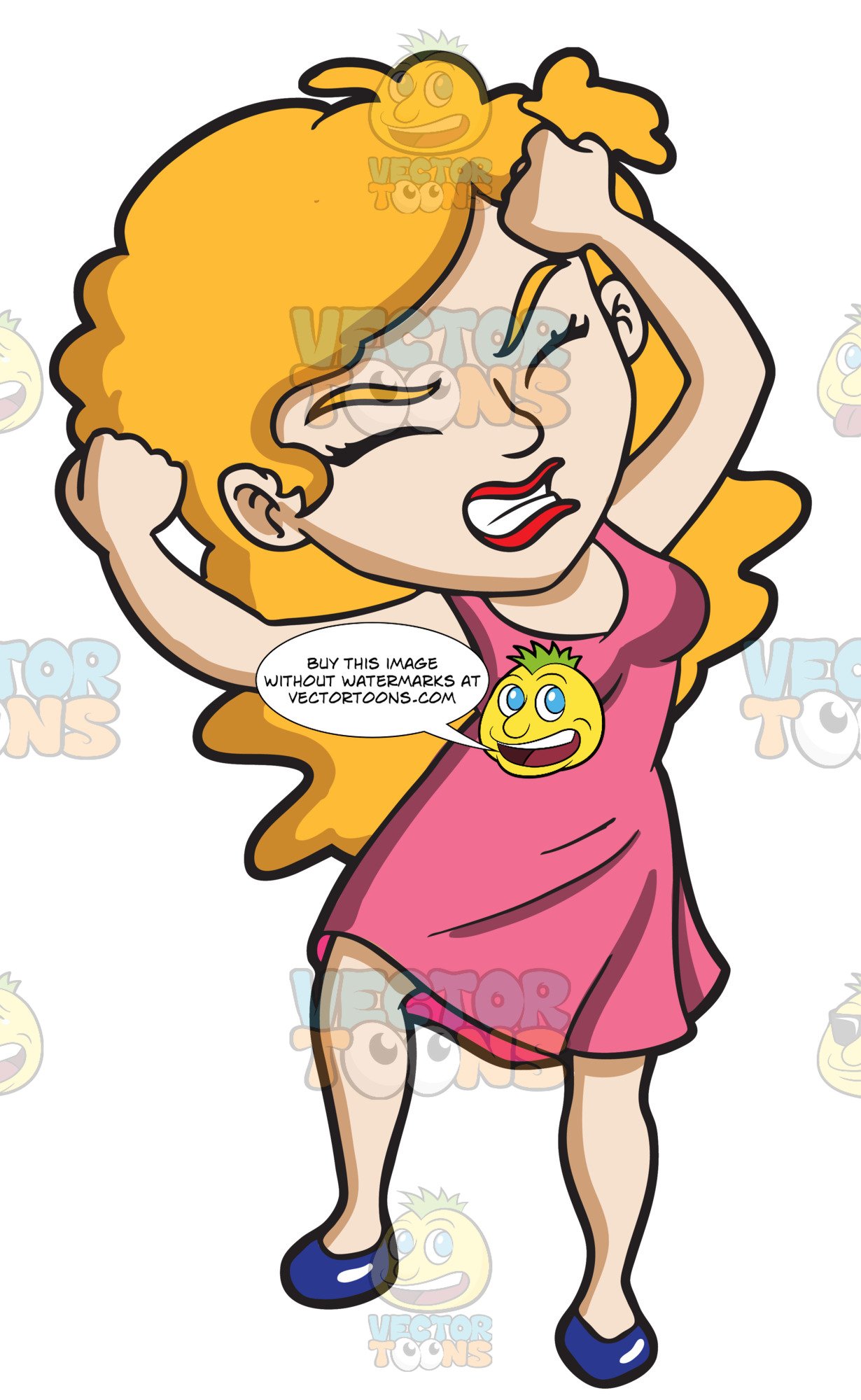 mad clipart happy girl