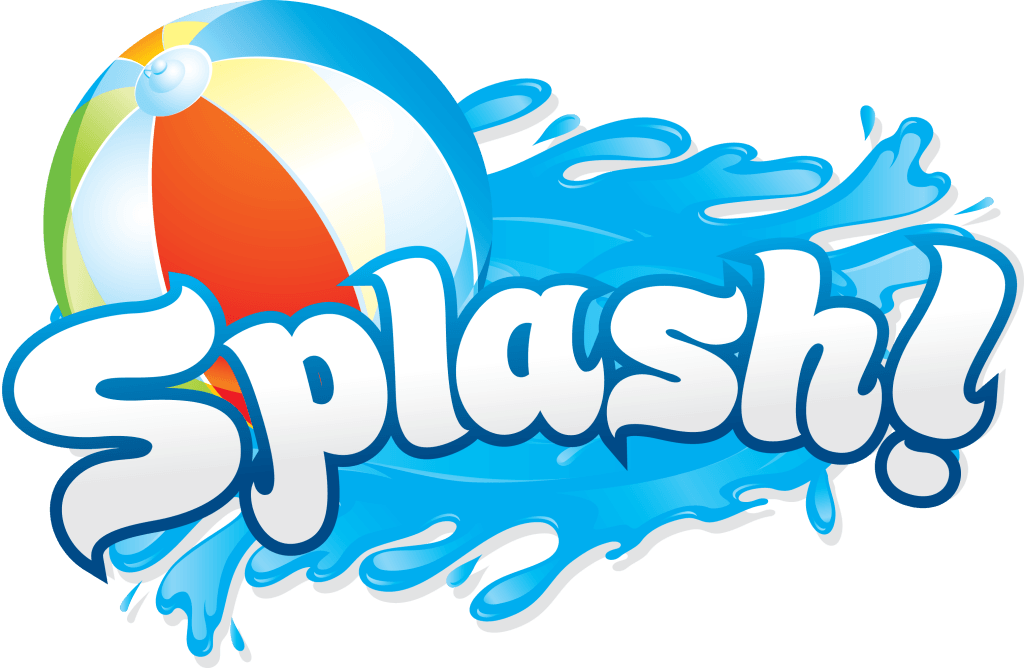 Splash pads in central. Fun clipart word
