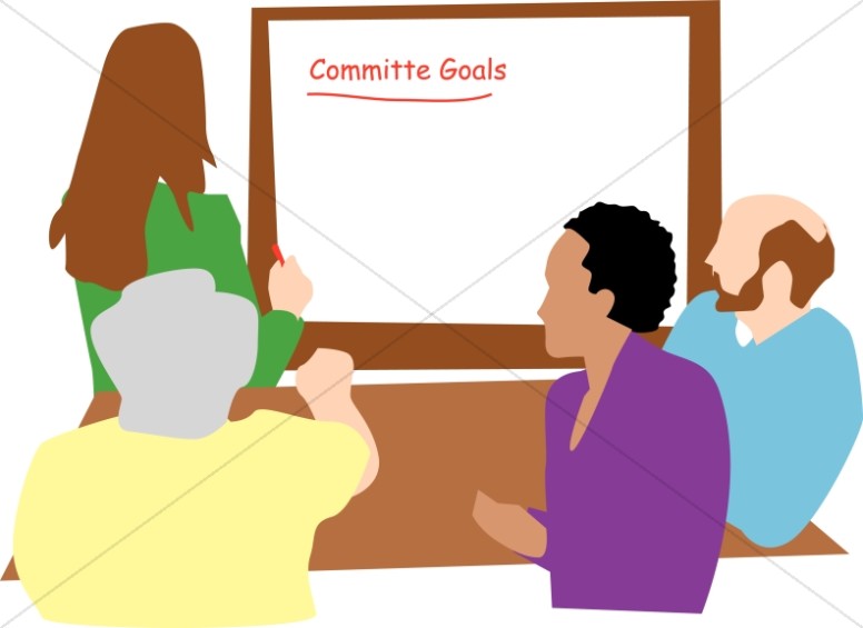 Goals meeting management . Fundraising clipart committee church