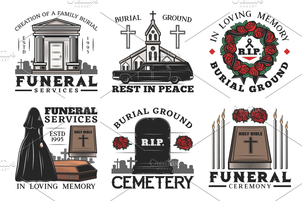 funeral clipart church cemetery