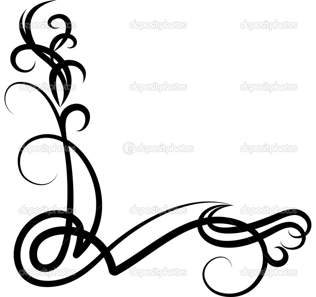 scroll clipart decorative symbol
