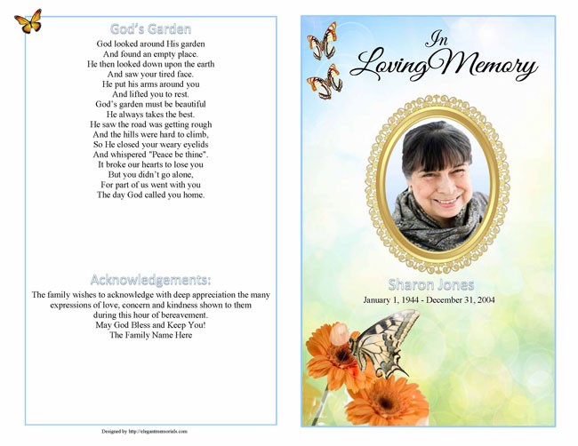 Booklet sample programs . Funeral clipart obituary