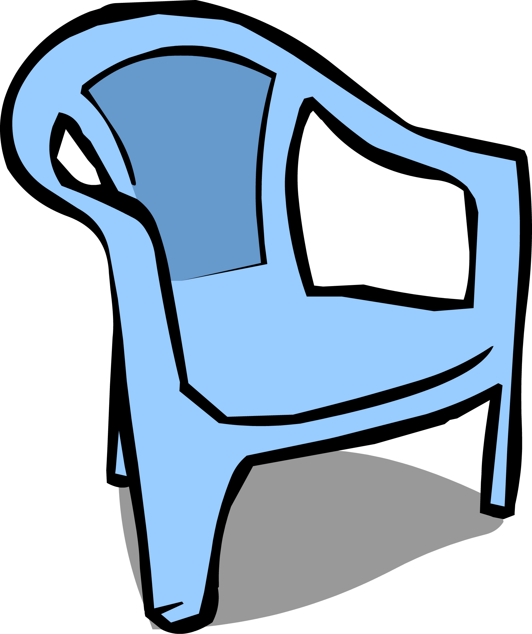 furniture clipart blue chair