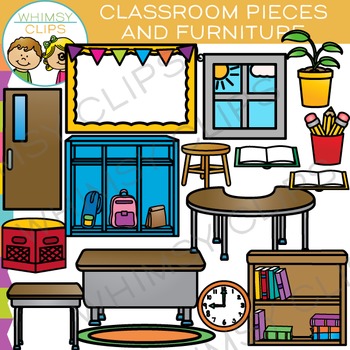 Furniture clipart classroom furniture. Pieces and clip art