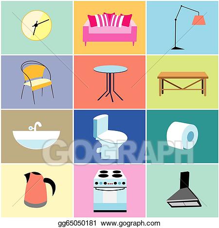 Furniture clipart household furniture. Misc and items stock