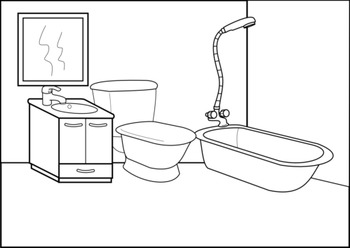 Furniture clipart household supply. House rooms and appliances