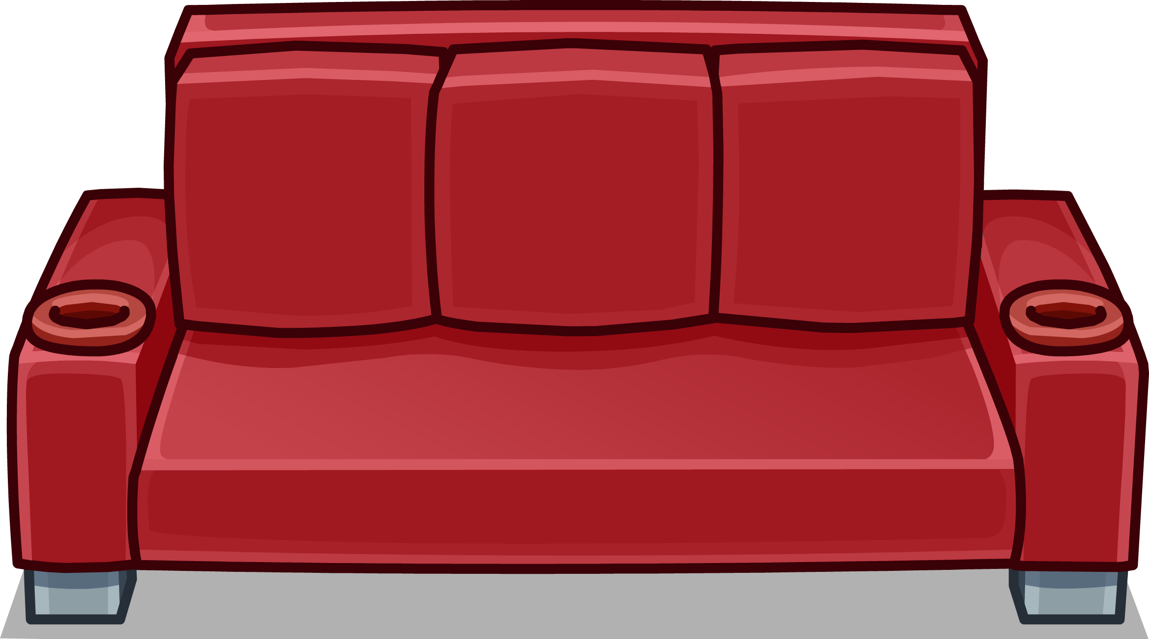 furniture clipart red couch